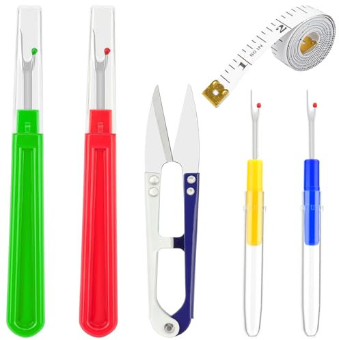 Coicok 6 Pièces Decouseur, Decoud Vite, Découseur de Couture, Ciseaux Couture, Pince Couture, Decoud Vite Couture, Accessoires Couture, Coupe Fil Couture pour Couture,Travaux Manuels