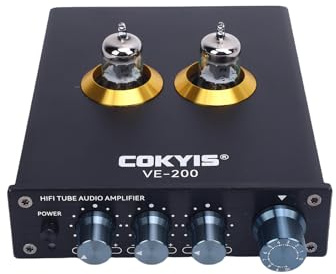 Summina Vacuum Tube Preamplifier Tube Preamp Equalizer 3-Band EQ for Home Sound with High Mid Low Frequency Adjustment Compatible with DVD/CD Players MP3 Music Players Computers