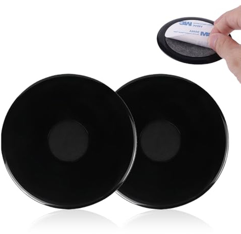 2 Stück Klebe Befestigungsplatten für Armaturenbrett, Navi Halterung Mount Pad,75 mm Selbstklebend Saugnapf Adapterplatte,für Navigationsgeräte Autohalterung Dashcam Garmin GPS, Schwarz (Rund