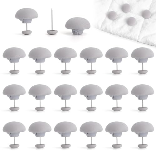 TMZELOA Lot de 20 clips de couette avec boutons antidérapants en coton - Surface douce - Pour housse de couette - Gris