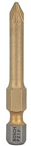 Bosch Accessories Professional Bit Max Grip für Pozidriv-Kreuzschlitzschrauben (PZ1, Länge: 49 mm, 3 Stück)