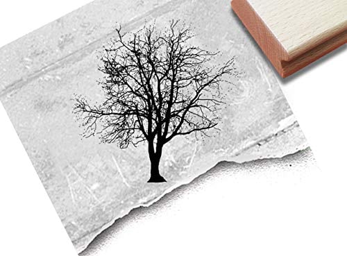 Stempel Artstempel Vintage BAUM Silhouette - 3 Größen - Motivstempel Bildstempel Karten Kunst Scrapbook Deko - zAcheR-fineT