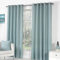 Fusion Duck Egg Blue W66 x L90 Eyelet Curtains-100% Cotton Bedroom/Living Room-Door Curtain-Thermal Drapes/Window Treatment-Sorbonne Collection, Fabric, 66 Width x 90 Drop (168 x 229cm)