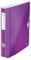 Leitz Qualitäts-Ordner 180° Active WOW, A4, Schmal, Abgerundeter Rücken, 6,5 cm breit, Gummibandverschluss, Leichtes Polyfoam, Plastik-Ordner, WOW Serie, Violett, 11070062