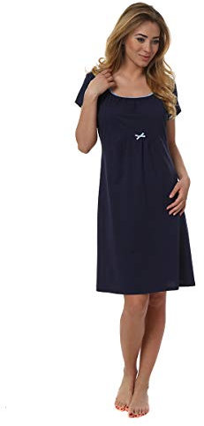 Italian Fashion Chemise de Nuit Allaitement | Pyjama Grossesse et Maternité | Pyjama Femme Enceinte pour la Maison et l’Hôpital | Tenue Maternité Accouchement avec Encolure Ronde S-XXL