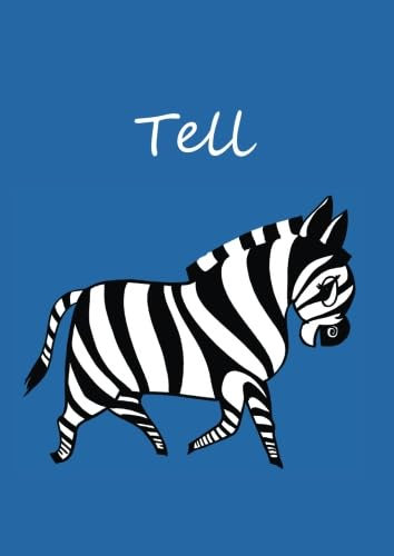 Tell: individualisiertes Malbuch / Notizbuch / Tagebuch - Zebra - A4 - blanko