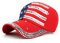 Amerikanische Flagge Baseball Cap Sparkle Strass USA Flag Deim Hip Hop Hut, 2c, Einheitsgröße