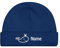 Blaue Babymütze mit Wal und Name bedruckt - aus 100% BIO-Baumwolle und fairem Handel (Fair Trade) von FRITZ X ANDRE in Blau/Weiss-M41