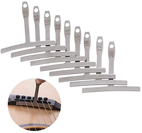 Set di 9 calibro RADIUS sottocorda per chitarra e impostazione basso strumenti di liuteria per regolazioni sella a ponte