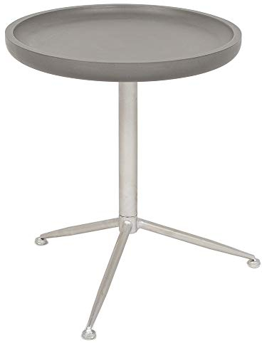 Pomax Beistelltisch Atrium D39cm Grau Telefontisch Sofatisch Nachttisch Couchtisch MDF