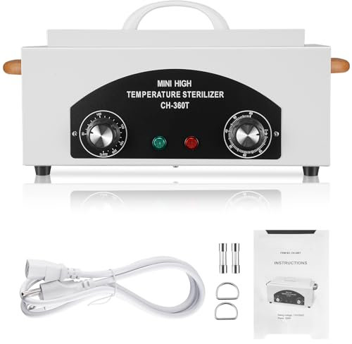 Soiiw 300W 1.5L Heißluftsterilisator Desinfektion 220℃ Trockene Hitze Sterilisator Hochtemperatur Sterilisator Nagel Werkzeug Sterilisator mit Timer für Kosmetik, Fusspflegestudios, Friseursalon