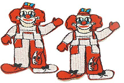 Makotex Bügelbild Clown Applikation Karneval Kostüm Fasching