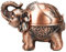 Cendrier vintage décoratif coupe-vent avec couvercle pour cigarettes en métal portable cendrier odeur intérieur extérieur sculpté à la main éléphant porte-bonheur cadeau décoratif pour homme et femme