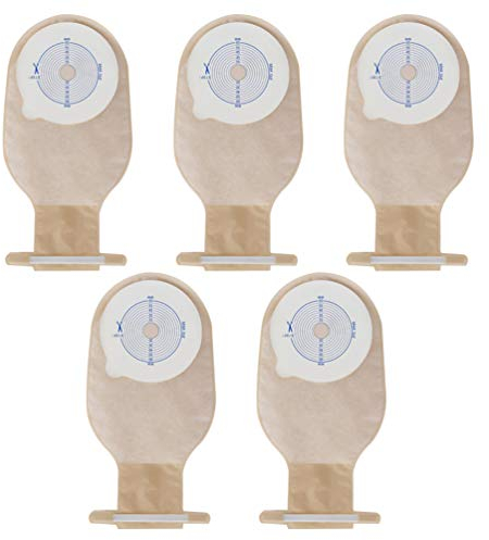 MILISTEN 5pcs Kolostomiebeutel Einweg Stomabeutel Pflege für Kolostomie Ileostomie Stomata Stoma Ablauf Beutel