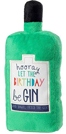 House of Paws Plush Birthday Gin Bottle Dog Toy
