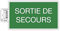 Exacompta - Réf. 67003E - 1 panneau adhésif SORTIE DE SECOURS - En PVC traité anti-dérapant et résistant aux UV - Dimensions du panneau : 20 x 11 cm - Coloris vert et blanc