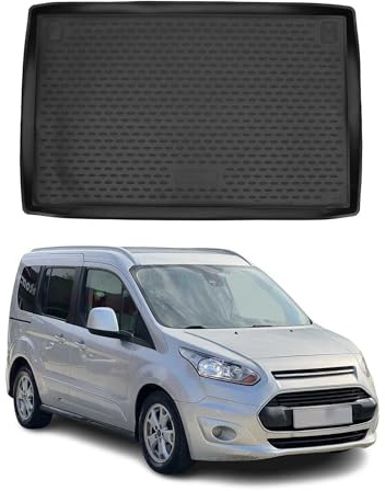 OMAC Kofferraumwanne für Ford Tourneo 2013-2026 TPE Schwarz | Kofferraummatte, Laderaumwanne, Allwetter, fahrzeugspezifisches Produkt, Antirutsch, 3D-Passform, wasserdicht