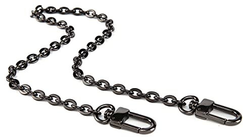 Xiazw Feine Geldbörse Kette Schulter Umhängeriemen Tasche Zubehör Charm Dekoration (Schwarz, 45 cm)