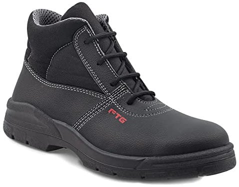 FTG Sicherheitsschuhe für Herren und Damen, Leder S3 SRC Arbeitsschuhe für die Sicherheit, wasserdicht mit Kevlarfolie und Stahlkappe Modell Lambda (41 EU)