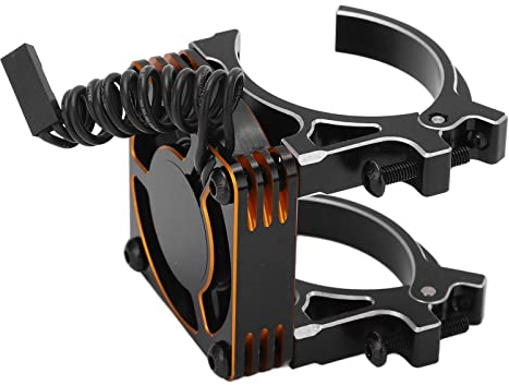 Ventilador de Refrigeración RC, 20000 Rpm Ventilador de Refrigeración de 40 Mm 8 V para Motor de 40-42 Mm para Coche RC 4068 4082(Naranja negro)