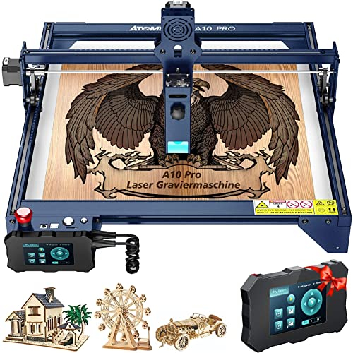 ATOMSTACK A10 Pro Laser Graviermaschine, 10W Laser Engraver Lasergravur Maschine Laser Cutter mit Offline-Gravur unterstützen, Augenschutz Fixfokus für Holz, Metall, Acryl, Gravurbereich 410x400mm