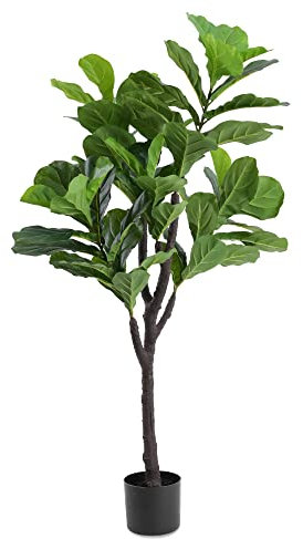 Künstlicher Baum, 1.2 m, künstliche Pflanzen, Feigenbaum im Topf – KELOTEVEN dekorative künstliche grüne Pflanzen für Zuhause, Garten, künstliche Pflanzen für Heimdekoration im Innenbereich, FL125