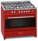 GURARI GCH E 911 R, Centre de cuisson électrique à gaz 90 cm/Range Coocker / 121L / 8 fonctions/Air chaud/Gril/ 5 brûleurs haute qualité/ 4 kw WOK/Gaz naturel/Gaz propane