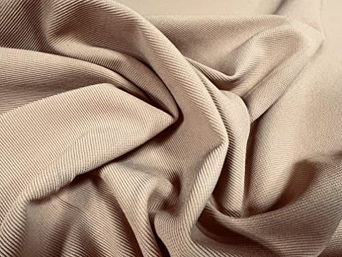 Ottomane Feinripp-Stretch-Jersey-Stoff, Spandex, Meterware, einfarbig, Hautfarben