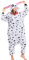 HEWERON Pyjama dalmatien adulte pour homme et femme, Pyjama grenouillère dalmatien, XL