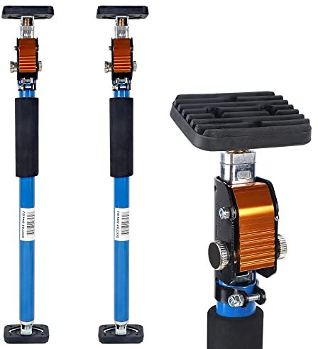 SAND MINE Third Hand Tool, Adjustable Support Pole, 3rd Hand Support System, Steel Support Rod for Cabinet Jacks Cargo Bars Drywall Support, Extends from 25 Inch to 45 Inch, 2 Pack