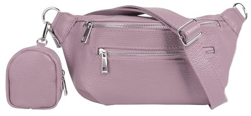 Samantha Look Gürteltasche Echt Leder Damen | Made in Italy, Bauchtasche, Crossbody Hüfttasche, Hüftgürtel aus Leder | 021852