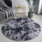 MARATIP Tapis Rond à Poils Longs, Moderne Tapis, pour Salon, Chambre à Coucher, Salle à Manger ou Chambre d'enfant,Tapis Doux et Moelleux pour la Chambre à Coucher(Gris foncé,Ø 120 cm Rond)