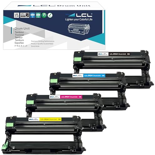 LCL Remanufactured Black Drum Unit DR-241 DR241 DR241CL DR-241CL (KCMY) Kompatible für Brother DCP-9015CDW DCP-9017CDW DCP-9020CDW DCP-9022CDW HL-3140CW HL-3142CW HL-3150CDN HL-3150CDW HL-3152CDW