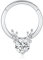 AROWRO Septumring mit Klicker, Silber, 16G, 10mm, 5g, Viktorianisch, Unisex, Piercing Schmuck