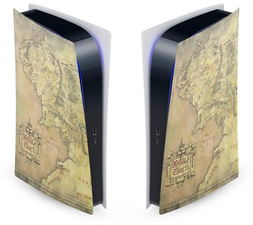 Head Case Designs Officially Licensed The Lord Of The Rings The Fellowship Of The Ring Map Of The Middle Earth Graphic Art Vinyl Faceplate Gaming Skin Decal Compatible With PS5 Digital Edition Console