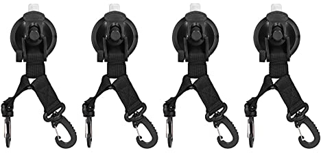 Zixyqol 4 Stück Robuster Saugnapf-Haken, Tragbare Ankerbefestigung Für Auto-Seitenzelt, Markisenbefestigung, Starker Saugnapf-Haken Für Outdoor-Camping-Reisen(Runden)