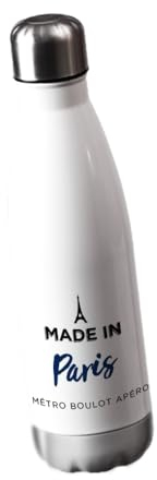 CADEAUX.COM - Gourde Personnalisable - Made in Paris - Gourde Isotherme Personnalisée - 500ml - Bouteille Thermos avec Message - Idée Cadeau Original- Cadeau Homme - Idée Cadeau Femme