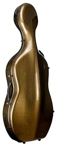 IkErna Cello Hard Case Mit Rädern Und Rucksackgurten Für 4/4 Volle Größe, Braun