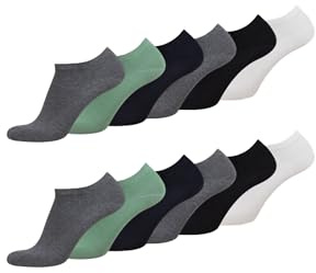 TOM TAILOR Sneaker Socken - bequeme Unisex Socken - Socken für den Alltag und Freizeit simple green 39-42- im praktischen 12er Pack