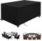 Abdeckung für Gartenmöbel 140x80x90cm/LxWxH 420D Oxford Gewebe Abdeckplane Gartenmöbel Schutzhülle für Gartentische Winterfest Wasserdicht Winddicht UV Beständiges Tische und Stühle Schutzhülle