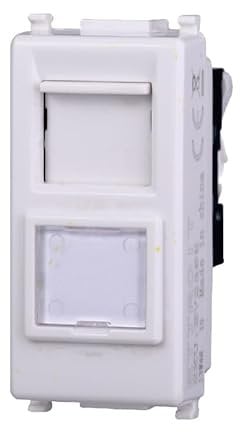 IXTRIMA Presa rete dati RJ45 UTP cat.5e compatibile plana colore bianco EV2355