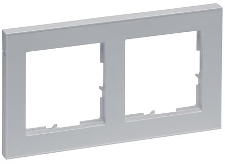 LEGRAND, SEANO+ 2-fach Rahmen, halogenfreies Thermoplast, nachhaltige Produktion und Verpackung, Farbe: Titanium lackiert, 765682