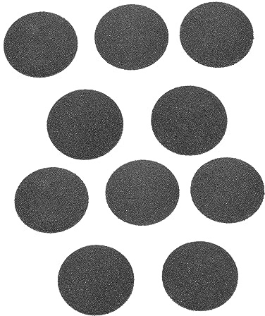 Ersatzköpfe für Hornhautentferner 10 Stück Schwarz Abs Emery | Pediküre und Fußpflege, Waschbar, Geeignet für Harte und Verkrustete Hornhaut