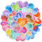 100 Stück Scrapbooking Stickers Bunte Herz Aufkleber Wasserfeste Liebesaufkleber Wasserflaschen Sticker Mädchen Herz Dekorative Aufkleber für Laptops Kühlschränke Gepäck Mobiltelefone