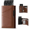 VULKIT Portefeuille à trois volets en cuir pour homme avec blocage RFID pour cartes de crédit en métal, peut contenir 10 cartes et factures, marron, Minimaliste