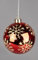 Weihnachtskugel Deko Kugel Hängekugel LED Lampe Weihnachten in Rot-Eiskristall mit Licht (10 cm)