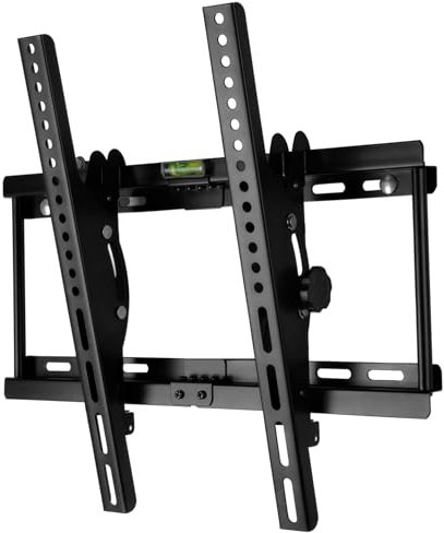 Juanio® Support Mural TV avec réglage d'inclinaison de 15° pour TV LED Hisense 50E63KT 2023 50, VESA 200 * 400mm Noir