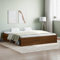 MOBCANT Bettgestell, Betten Bettstütze Polsterbett Doppelbett Geeignet für Hotel Gästezimmer Schlafzimmer Schulen Braun Eichen-Optik 180x200 cm