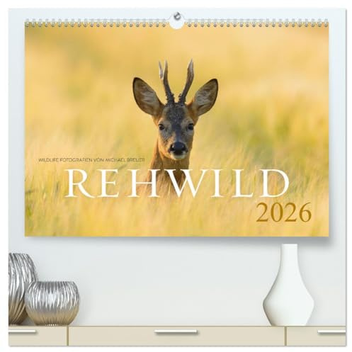 Rehwild 2026 (hochwertiger Premium Wandkalender 2026 DIN A2 quer), Kunstdruck in Hochglanz: Das scheue Wildtier durch das Jahr (CALVENDO Tiere)