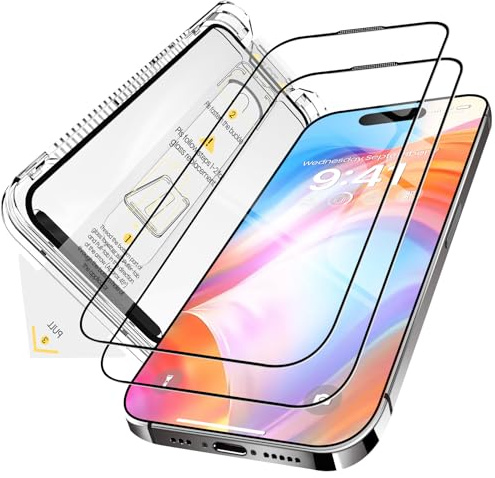 AurySharled für Panzerglas für iPhone 14 Pro Max, 9H Härte, Auto-Installation Auto-Dust Blasenfrei Schutzfolie, Kratzfest Anti-Fingerabdruck Schutzglas, Full Screen Displayschutzfolie, 2 Stück
